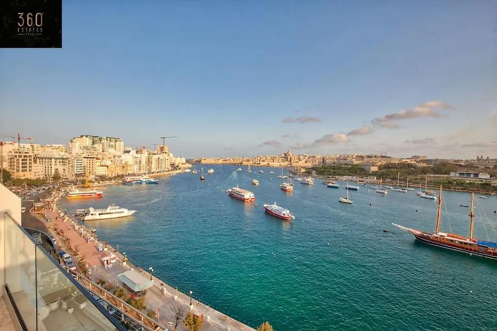 Luxury Apt With Hot Tub & Bbq With Valletta Views By 360 Estates Sliema Apartment