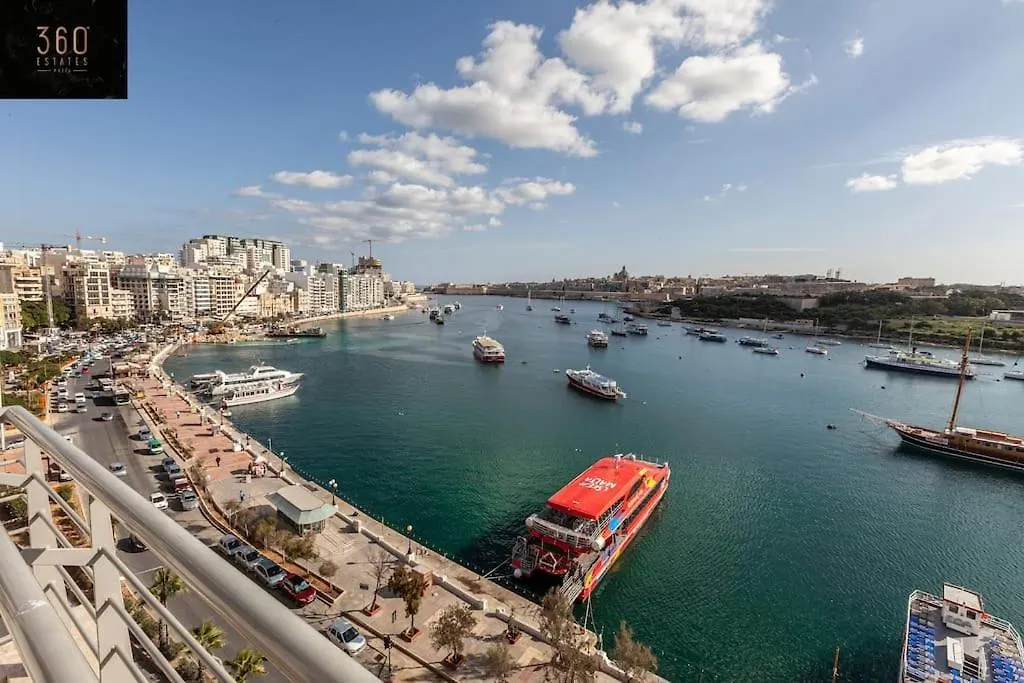 Luxury Apt With Hot Tub & Bbq With Valletta Views By 360 Estates Sliema Malta
