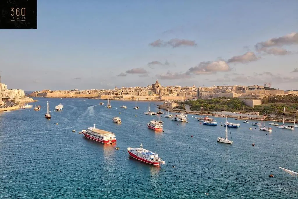 Luxury Apt With Hot Tub & Bbq With Valletta Views By 360 Estates Sliema Apartment